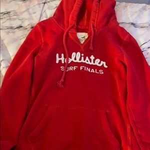 Red HOLLISTER hoodie/shirt